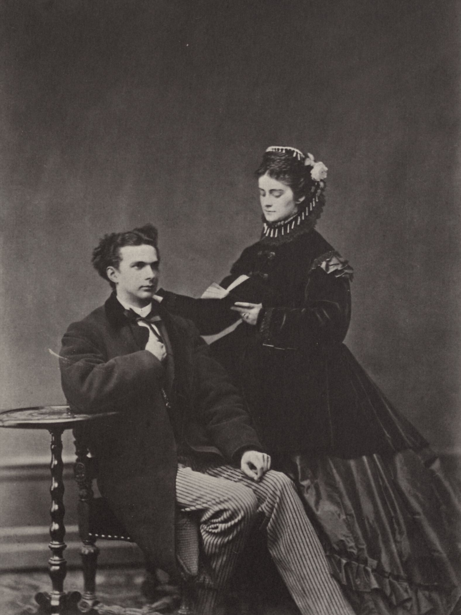 König Ludwig II. und seine Verlobte, Prinzessin Sophie, Herzogin in Bayern